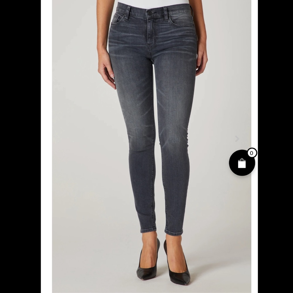 Hudson Black / Grey Wash Skinny Jeans